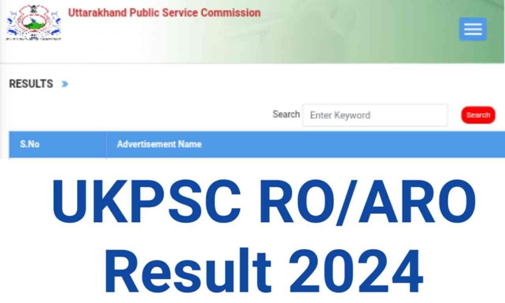 UKPSC RO And ARO Result,RO/ARO Result Merit List,Cut Off Marks 2024,UKPSC AR/ARO Cut Off Marks 2024,UKPSC RO/ARO Result 2024,RO/ARO Merit List 2024,UKPSC RO/ARO Merit List 2024,